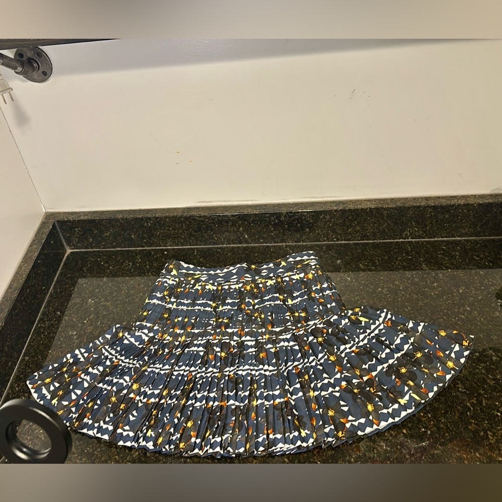 J. CREW Pleated Lattice Skirt In Hidden Floral